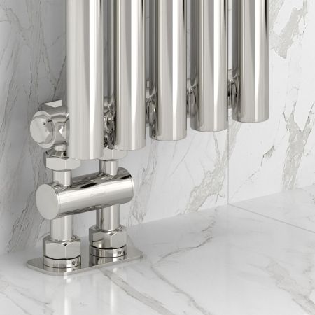 Модуль, Сунержа, прямой EU50, для отопительных приборов, ширина,мм-100, глубина,мм-50, высота,мм-99, присоединение-2 х НГ G 3/4" / 2 х НГ G 3/4", материал-нержавеющая сталь, цвет-белый, артикул 12-1539-3434