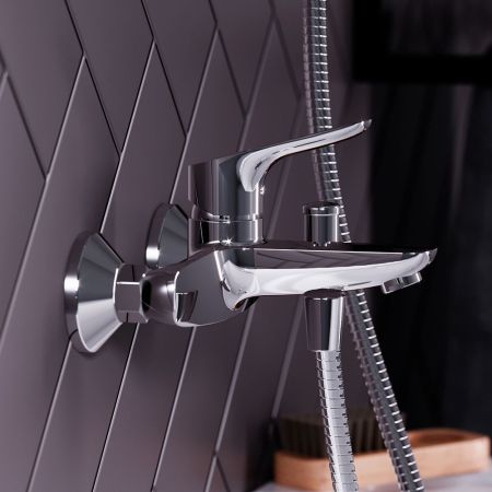 771000001 Jupiter, смеситель для ванны и душа, хром, артикул 771000001