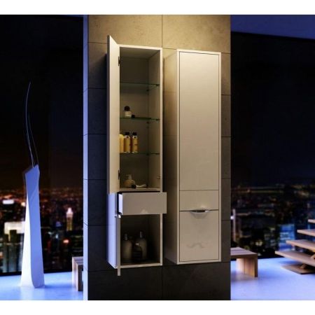 Шкаф пенал Aqwella 5 Stars Malaga 30 Mal.05.03/L Белый, артикул Mal.05.03/L