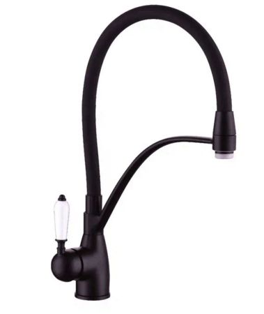 Смеситель для кухни Rose R153H, черный, артикул R153H