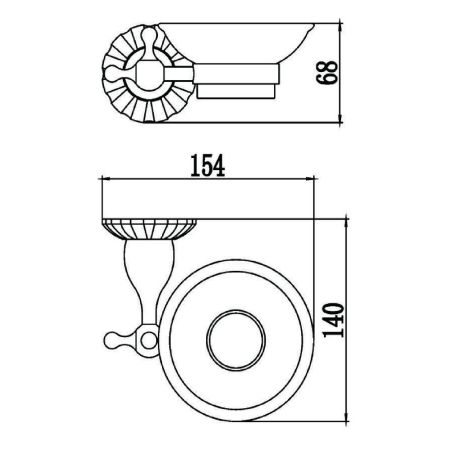 Мыльница Savol S-08959C, бронза, артикул S-08959C