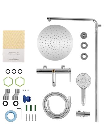 Душевая система WONZON & WOGHAND STICK, Хром (WW-88739017-CR), артикул WW-88739017-CR