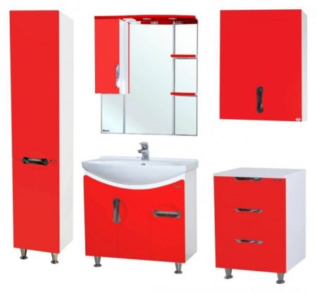 Подвесной шкаф Bellezza Лагуна 60 4642106180031 Красный Белый, артикул 4642106180031