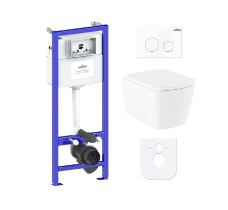 Комплект 6 в 1 Lavinia Boho Aveo Rimless 77040125, премиум с пластиковой клавишей, артикул 77040125