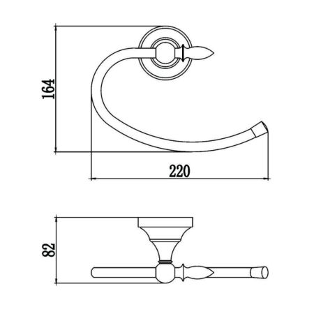 Полотенцедержатель Savol S-06860A, хром, артикул S-06860A