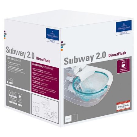 Унитаз Villeroy&Boch Subway 2.0 5614R2R1 подвесной Белый альпин с сиденьем Микролифт Унитаз Villeroy&Boch Subway 2.0 5614R2R1 подвесной Белый альпин с сиденьем Микролифт
