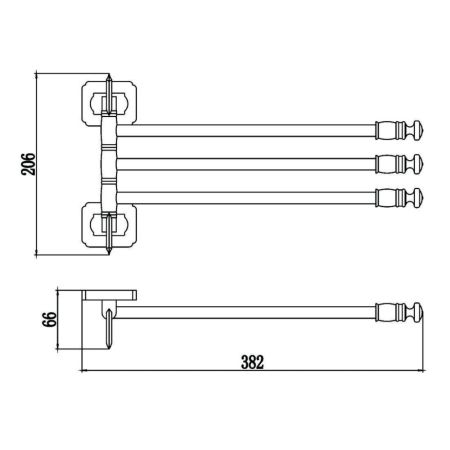 Полотенцедержатель Savol S-006403, бронза, артикул S-006403