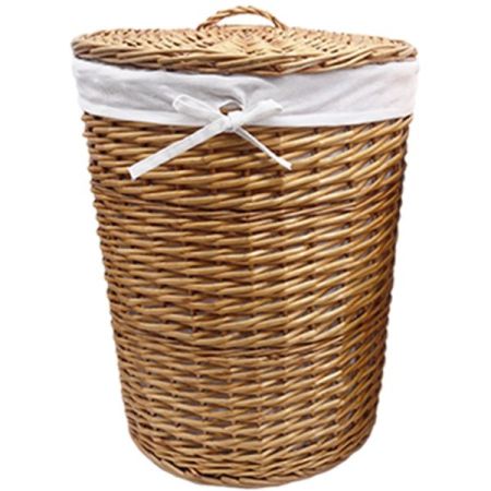 Корзина для белья WasserKRAFT Leine 45x45x56 WB-350-L с крышкой Коричневая, артикул WB-350-L