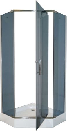 Душевой уголок Parly ZPE91 90х195 профиль Сатин стекло тонированное, артикул 7063