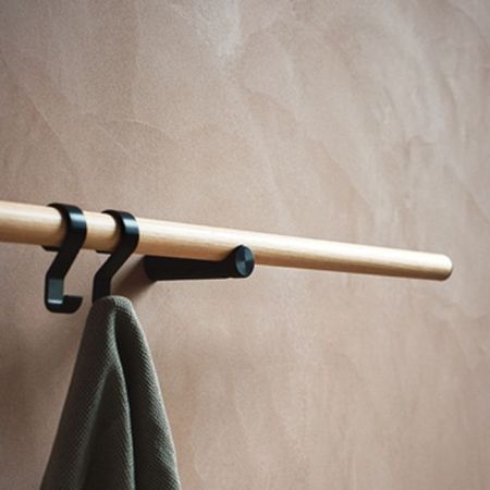 Agape Dot line Настенный крючок, цвет: черный