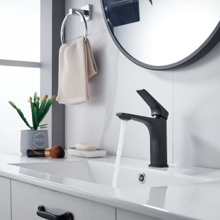 Смеситель для раковины Shevanik S4201H, черный