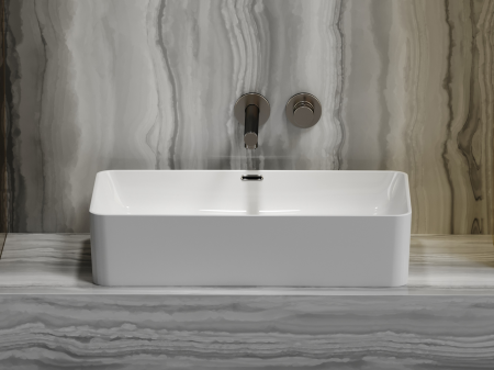 Умывальник чаша накладная прямоугольная со сливом переливом Элемент (Element) 605x385x140мм, артикул CN6065