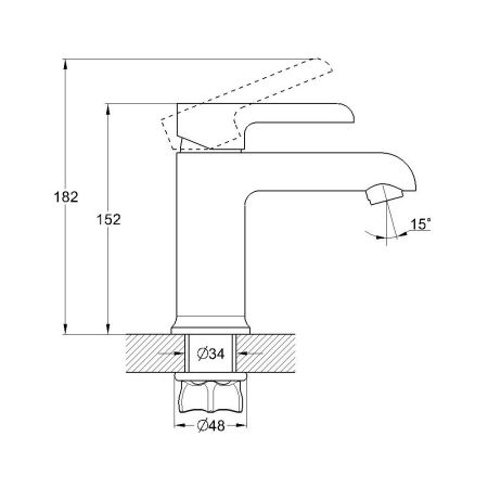 Смеситель для раковины G.Lauf ZOK1-A036YB, хром/черный