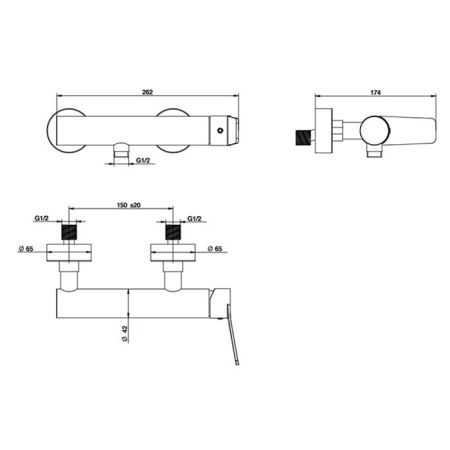 Bongio GIO2 Смеситель  для душа , цвет: хром, артикул 80523CRPR