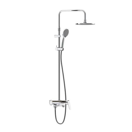 977730000 ДС Jupiter со смесителем полкой: верхний душ, ручной душ., штанга варио, хром, артикул 977730000