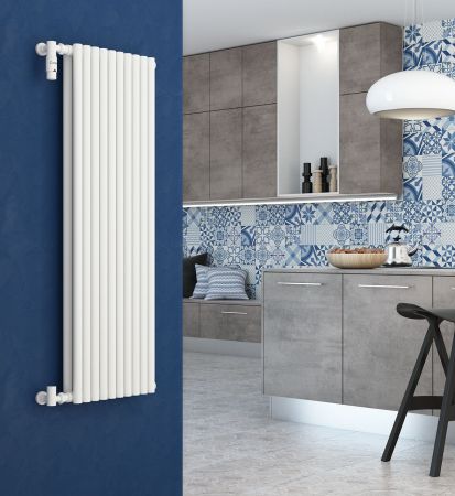 Отопительный радиатор ЭСТЕТ-00 н/ж 1200х450 / 10 сек (Матовый БЕЛЫЙ), артикул 30-0332-1210