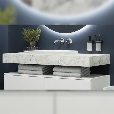 Столешница Velvex Unit 120, белый мрамор, артикул st.UNI.120-630