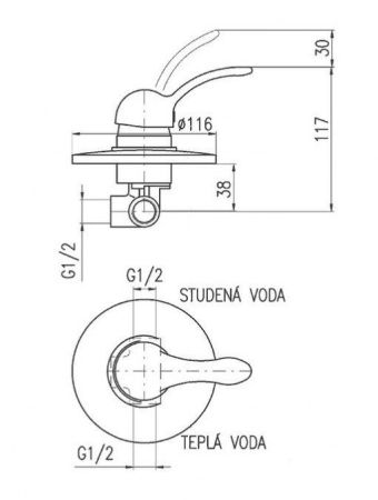 Смеситель для душа Rav Slezak Labe L583LSM