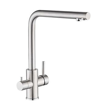 Смеситель для кухни с подключением к фильтру Fmark FS0962L, сатин