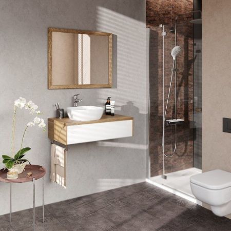 Тумба с раковиной Iddis Torr 80 подвесная Белая Дуб, артикул TOR80W0i95K