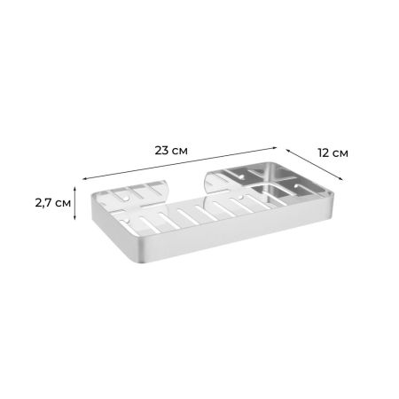 Полка металличеcкая FIXSEN HOTEL FX-31003R, хром, артикул FX-31003R