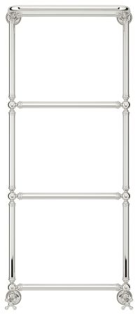 Полотенцесушитель, Сунержа, Ренессанс 1386, водяной, ширина, мм-572, глубина, мм-246, высота, мм-1333, межосевое расстояние-500, подключение-нижнее, мощность, Вт-339, присоединительный размер-НР G 1/2" / НР G 3/4" (эксцентрик), материал-нержавеющая сталь,, артикул 00-0281-1250