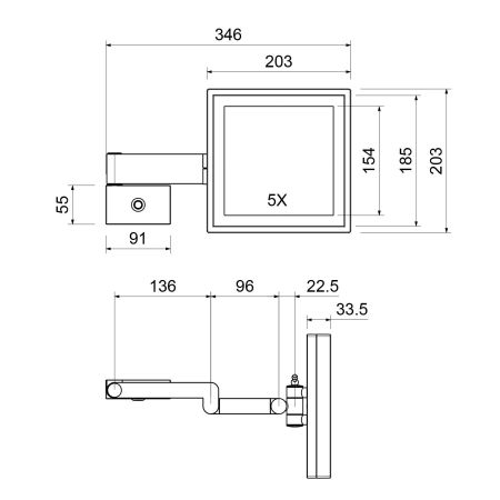 Зеркало с подсветкой Timo Selene 10076/00 хром, артикул 10076/00