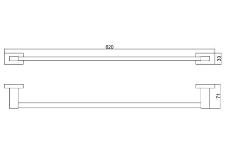 Полотенцедержатель BELZ B90401, вороненая сталь, артикул B90401