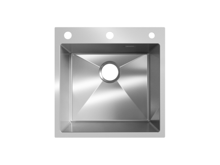 Мойка ULGRAN STEEL 500 Х 500, цвет «брашированная сталь» (US 500х500-001), артикул US 500х500-001