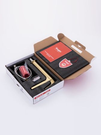 Смеситель для раковины высокий Raglo R07.15.03, золотой сатин, артикул R07.15.03