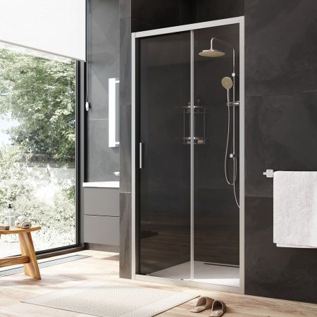 W90G-100-1-195MT Gem Solo Дверь душевая 100х195, стекло прозрачное, профиль матовый хром, артикул W90G-100-1-195MT