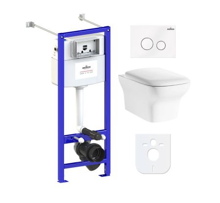 Комплект 6 в 1 Lavinia Boho Bristol Rimless 77050203, премиум со стеклянной клавишей, артикул 77050203