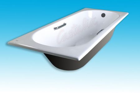 Чугунная ванна Castalia 170х70 с ручками с антискользящим покрытием