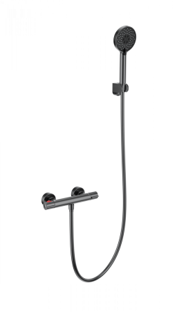 Смеситель для душа с термостатом WONZON & WOGHAND INN 5, Темный графит (WW-B2063-A-BGG)