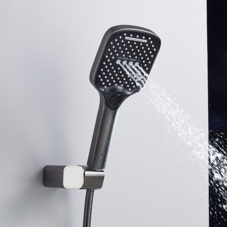 Душевая система встраиваемая Shevanik S4035T, оружейная сталь