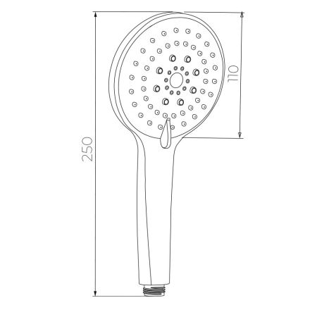Лейка для душа WesnaArt LD033black, черный, артикул LD033black