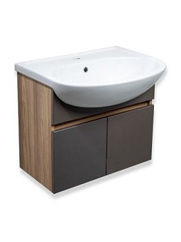 Тумба Runo Лада 50 подвесная графит под умывальник 00000000152 (Уют 50) (00-00001367)