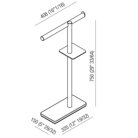 Agape Dot line Напольная стойка с аксессуарами, цвет: натуральный дуб/черный мрамор Marquinia, артикул ADTL0463RTN