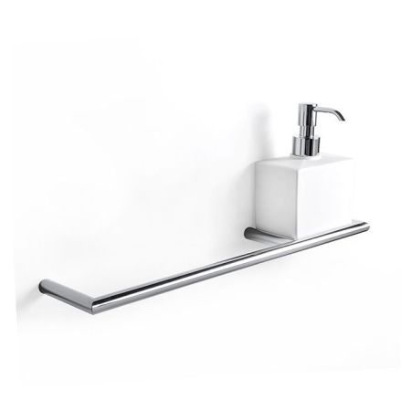 3SC Guy Полотенцедержатель и мыльница справа, подвесная, композит Solid Surface, цвет: белый матовый/хром