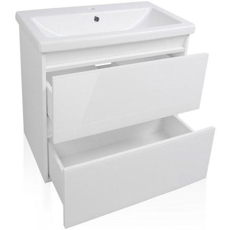 Тумба подвесная "Даймонд 70", Комо 70, Люкс белая, PLUS, артикул СС-00000498