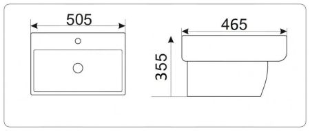 Умывальник CeramaLux NB164, артикул 