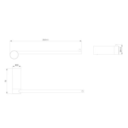 Полотенцедержатель Raiber RPB-80004, черный
