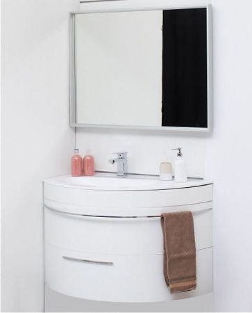 Тумба под раковину De Aqua Эскалада 100 L белый, подвесная с ручкой, артикул 00186739