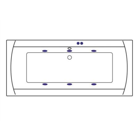 Ванна EXCELLENT Aquaria Lux 180x80 "SOFT" (хром), артикул WAEX.AQU18.SOFT.CR