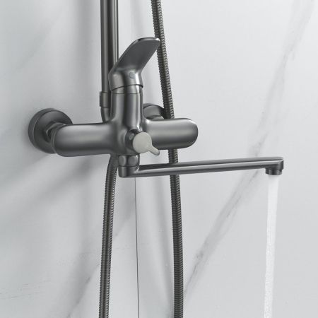 Душевая система Raffine F3685T, оружейная сталь