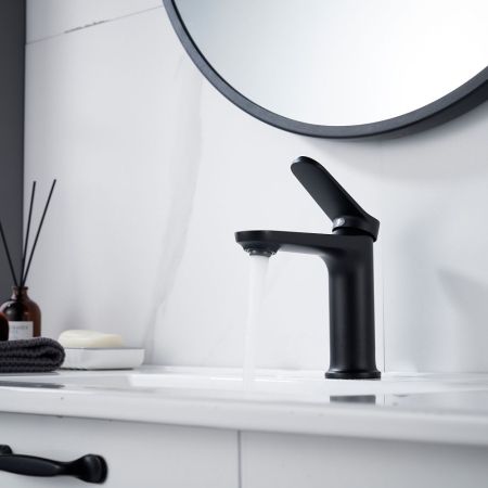 Смеситель для раковины Shevanik S4301H, черный, артикул S4301H