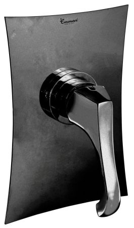 Emmevi Ares, встраиваемый в стену однорычажный смеситель для душа, цвет черный матовый, артикул 76009/NEO