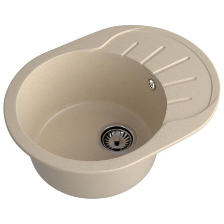 Кухонная мойка GranFest RONDO 580L, кашемир, артикул R-580L кашемир