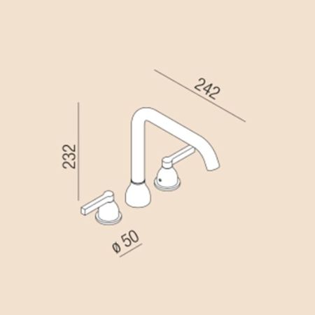 AGAPE MEMORY MIX Смеситель для раковины на 3 отверстия, цвет хром, артикул AMIX415DS