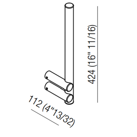 Agape Dot line Держатель Т/Б, высота:42см, цвет: натуральный дуб, артикул ADTL0454RT